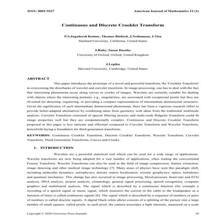 Continuous and Discrete Crooklet Transform