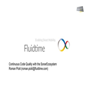 Continuous Code Quality with the sonar ecosystem