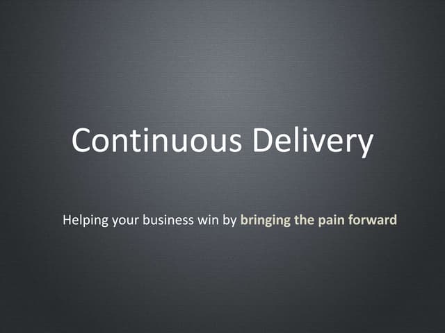 Continuous Delivery