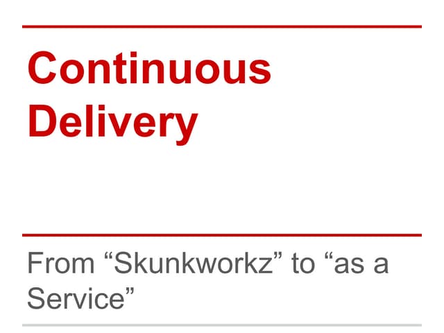 Continuous delivery @ Diabol