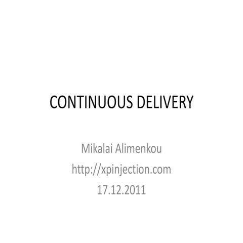 Continuous Delivery | PPT