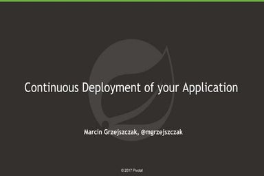 Continuous Deployment of your Application @JUGtoberfest