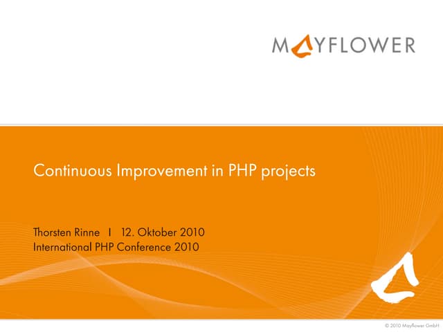 Continuous Improvement in PHP projects