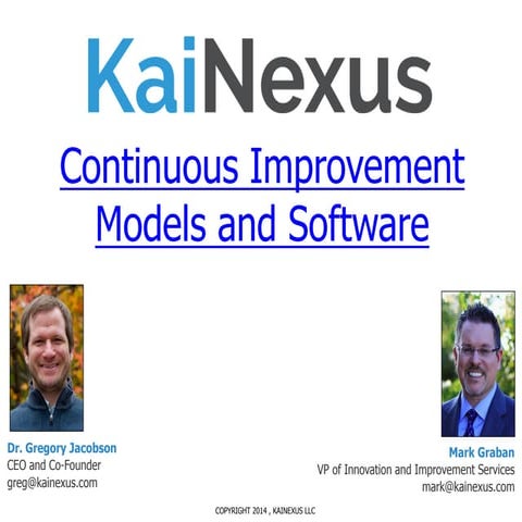 Continuous Improvement Models and Software