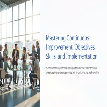 Continuous Improvement Objectives - Group50 Consulting