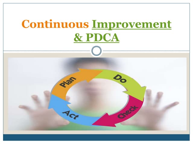 Continuous improvement & pdca