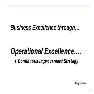 Continuous Improvement Strategy