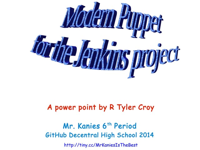 Continuous Infrastructure: Modern Puppet for the Jenkins Project - PuppetConf...
