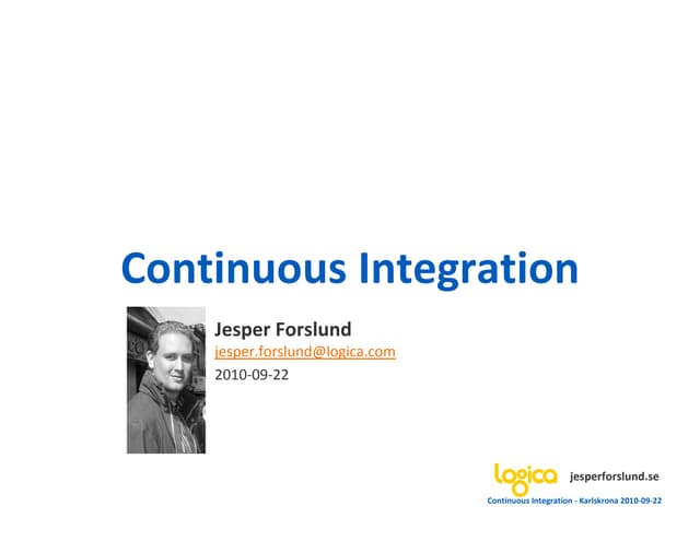 Continuous integration - devcon10 - 20100922