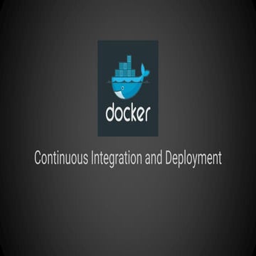 Continuous integration and deployment with docker