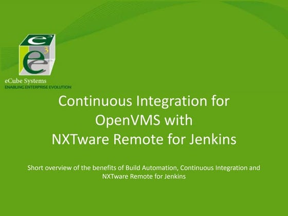 Continuous Integration for OpenVMS with Jenkins