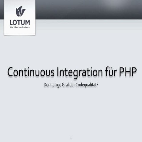 Continuous Integration für PHP
