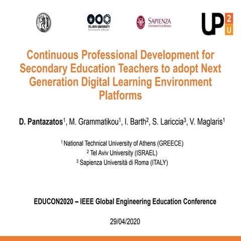 Continuous professional development for secondary education teachers to adopt...