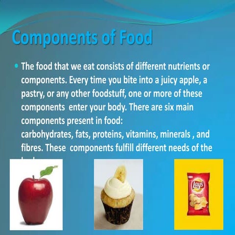 Constituents or Components of Food materials