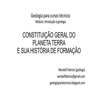 Contituicao geral do planeta terra ...