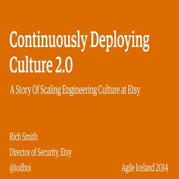 Contiuously Deploying Culture 2.0 - Agile Ísland