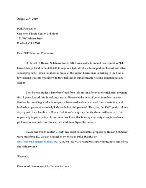 Contoh proposal grant/hibah untuk donor luar negeri - 2019.