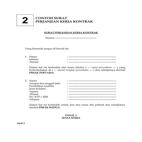 Contoh surat-perjanjian-kontrak-kerja