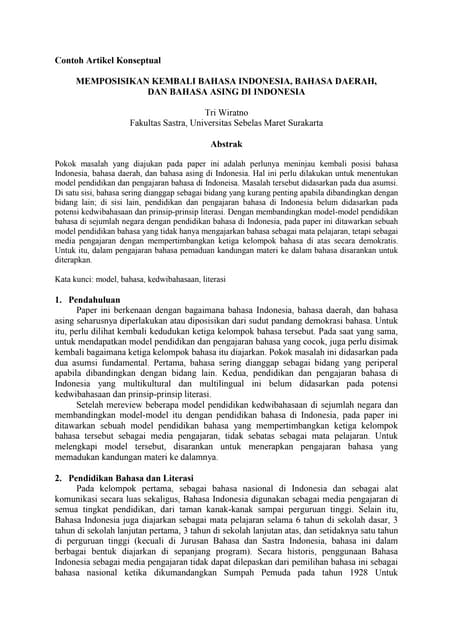 Contoh Artikel Contoh Cover Artikel Konseptual