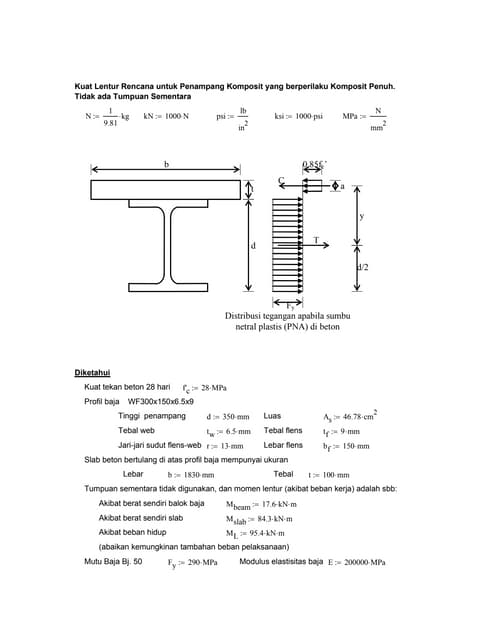 contoh soal menghitung momen ultimate pada balok | PPT