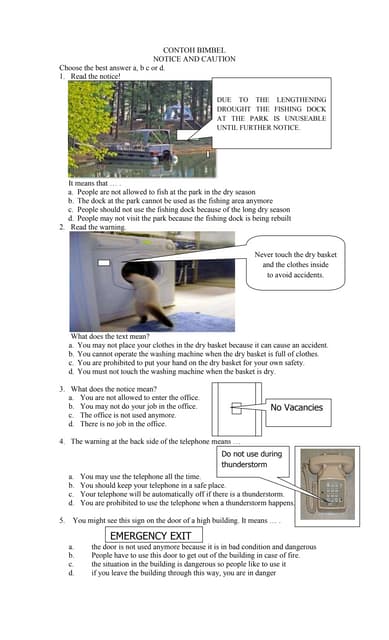 Rpp Bahasa Inggris SMP kelas VII warning and short notice