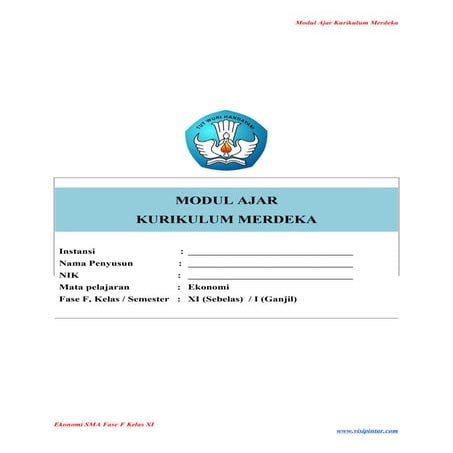 Modul Ajar Ekonomi SMA Kelas 11 Kurikulum Merdeka