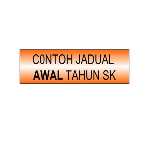 Contoh jadual waktu kspk prasekolah