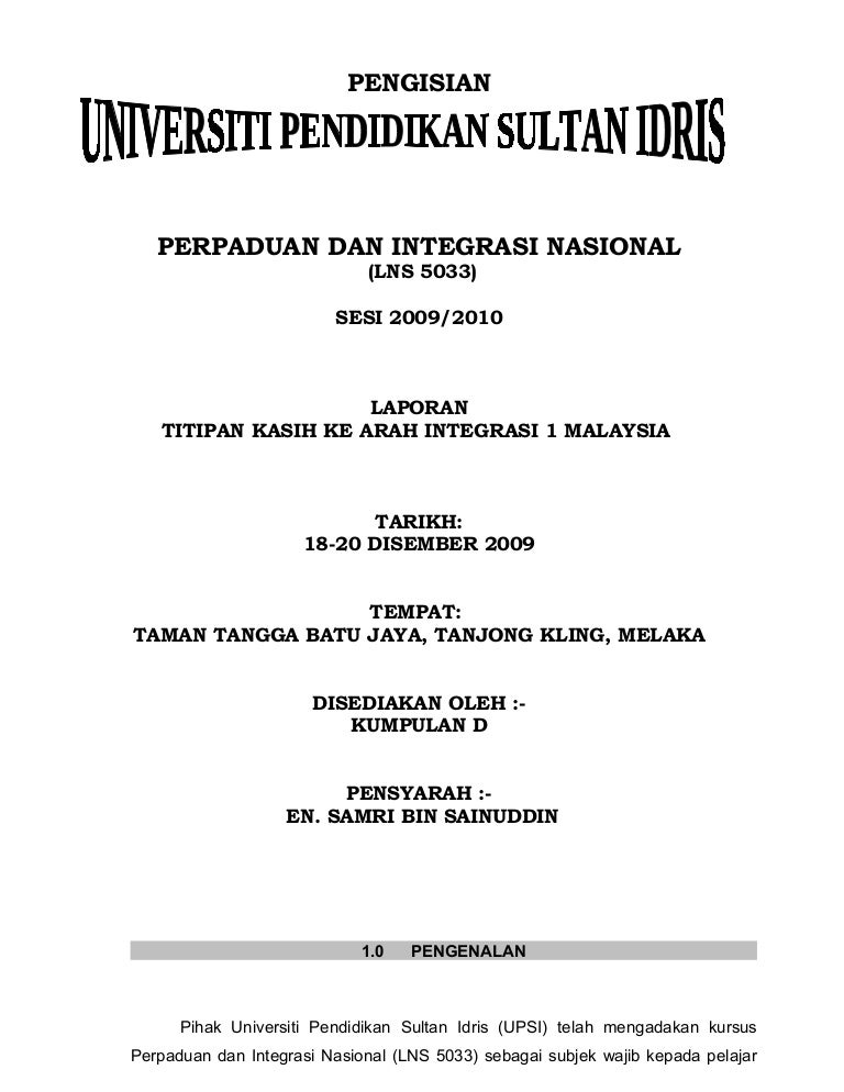 Contoh laporan