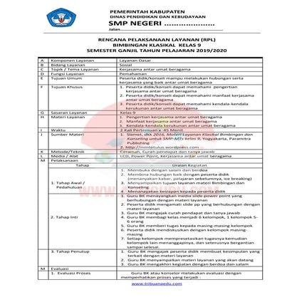 Modul Ajar BK Kelas 9 Kurikulum Merdeka | PDF