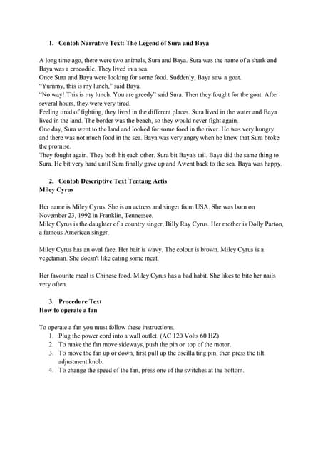 Contoh narrative text