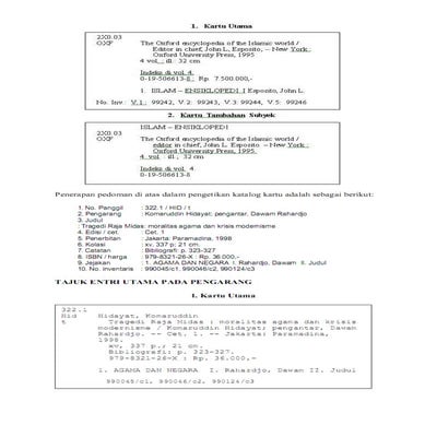 Contoh penulisan katalog | PDF