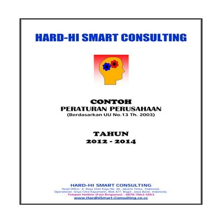 CONTOH PERATURAN PERUSAHAAN BERDASARKAN UU KETENAGAKERJAAN