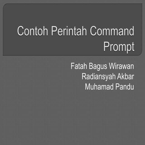 Contoh Perintah Command Prompt