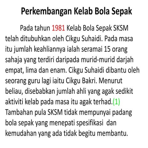 Contoh perkembangan esei sej