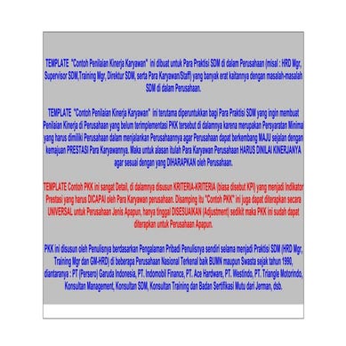 Contoh Penilaian Kinerja Karyawan