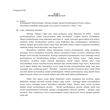 Contoh proposal biologi smu