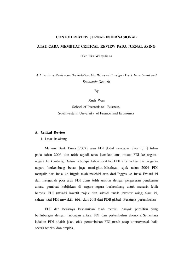 Contoh Critical Review Jurnal Asing