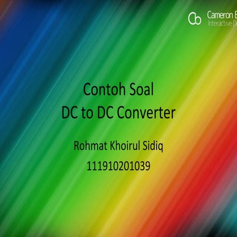 Contoh Soal DC to DC Converter