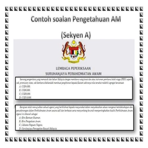 Rujukan: Soalan Suruhanjaya Sekyen 1 (pengetahuan Am)