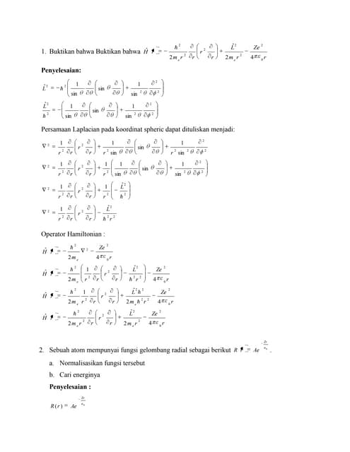 Contoh soal fisika kuantum