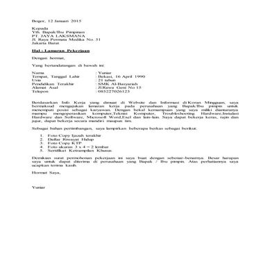 Contoh surat keluar masuk