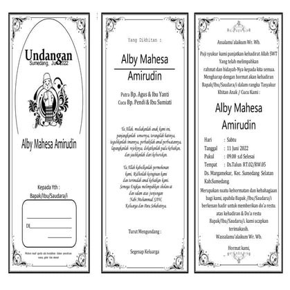 Undangan Khitan Putih