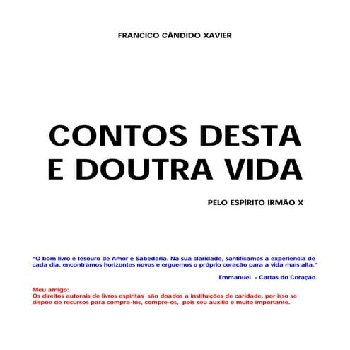 Contos desta e de outras vidas   irmão x