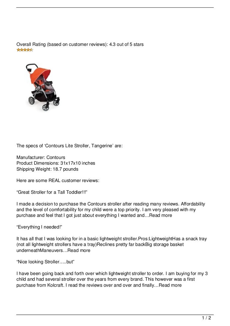 contours lite stroller