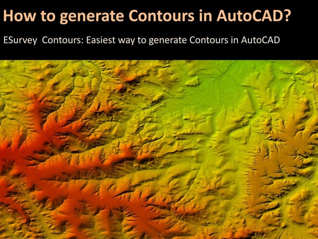 Esurveying Contour software