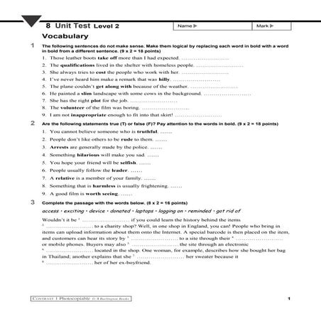 BACH UNIT 6 - TEST 2 | DOC