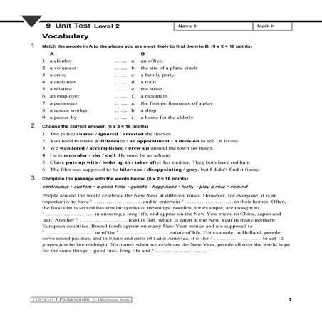 BACH READING - UNIT 2 | DOC