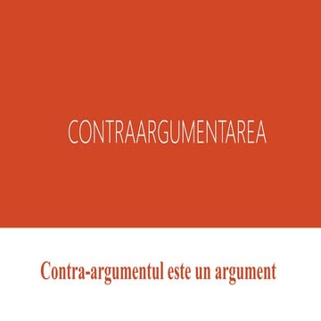 Contraargumentarea