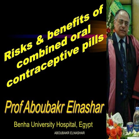 Risks & benefits of  combined oral  contraceptive pills