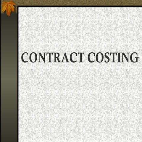 Contract costing
